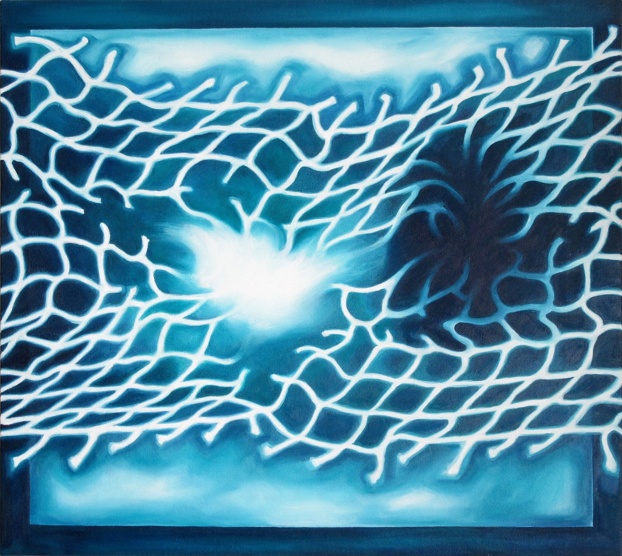 Binary Tension (Oil on canvas, 90cm x 80cm)